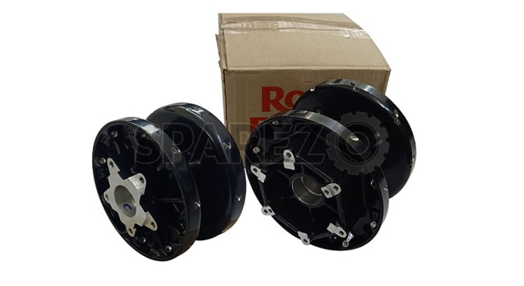 Royal Enfield Twins GT and Interceptor 650 Front and Rear Wheel Hub Assembly Black - SPAREZO